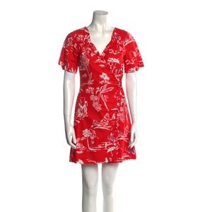 TANYA TAYLOR red toile Alda dress Size 0
